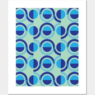 blue circles Posters and Art